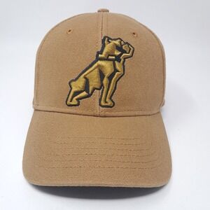 Mack Trucks Hat H3 Headwear Duck Brown Canvas Gold Bulldog Logo Snapback Cap